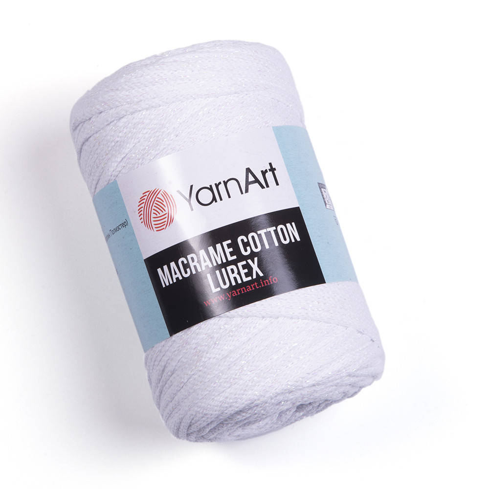 

Yarnart Macrame Cotton Lurex №721 белый