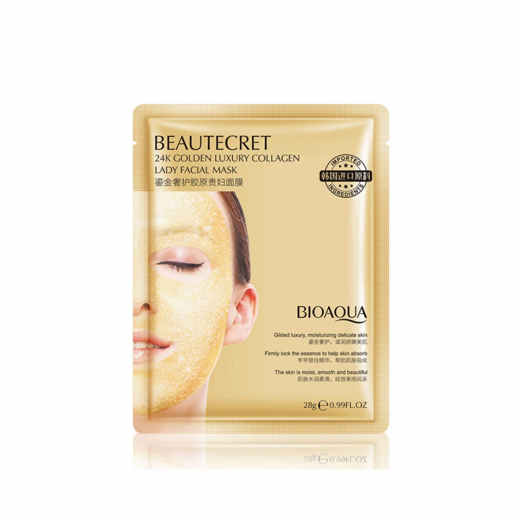 

Гидрогелевая маска Bioaqua Beautecret 24k Golden Luxury Collagen Lady Facial Mask
