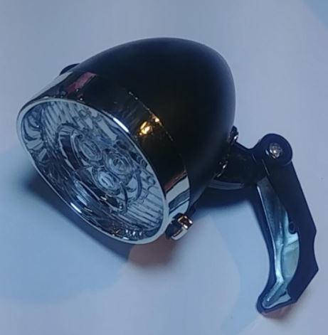 

Фонарь передний (в сборе) велосипедный (3 диода, черный) (mod:Five red leds) DS