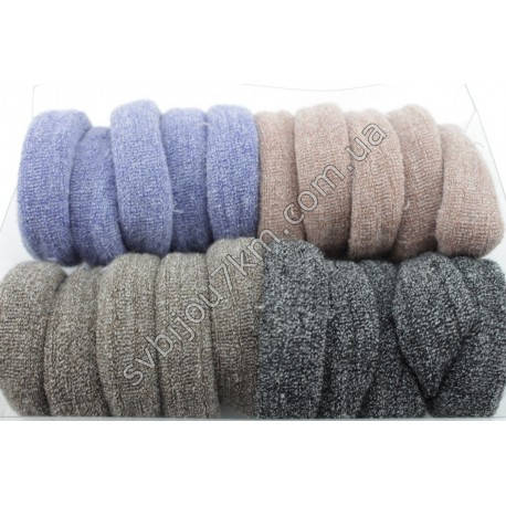 

Резинка для волос микрофибра разноцветная широкая, Разные цвета