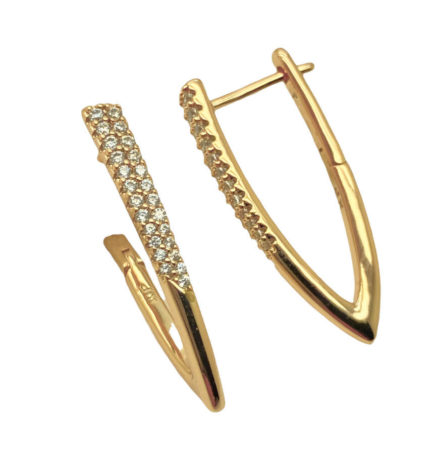 

Серьги гвоздики Xuping. 18k. 26х3 мм