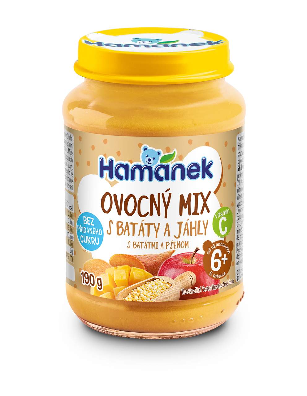 

Пюре фрутоковый микс с бататом и пшеном Hamanek, 190г