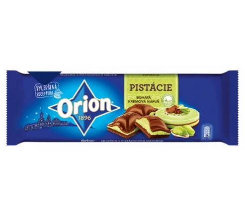 

Шоколад Молочный Орион с Фисташковой Начинкой Orion Pistacie 240 г Чехия