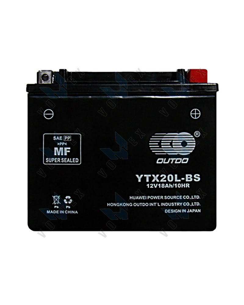 

Аккумуляторы мото DOMINATOR, OUTDO YTX20L-BS