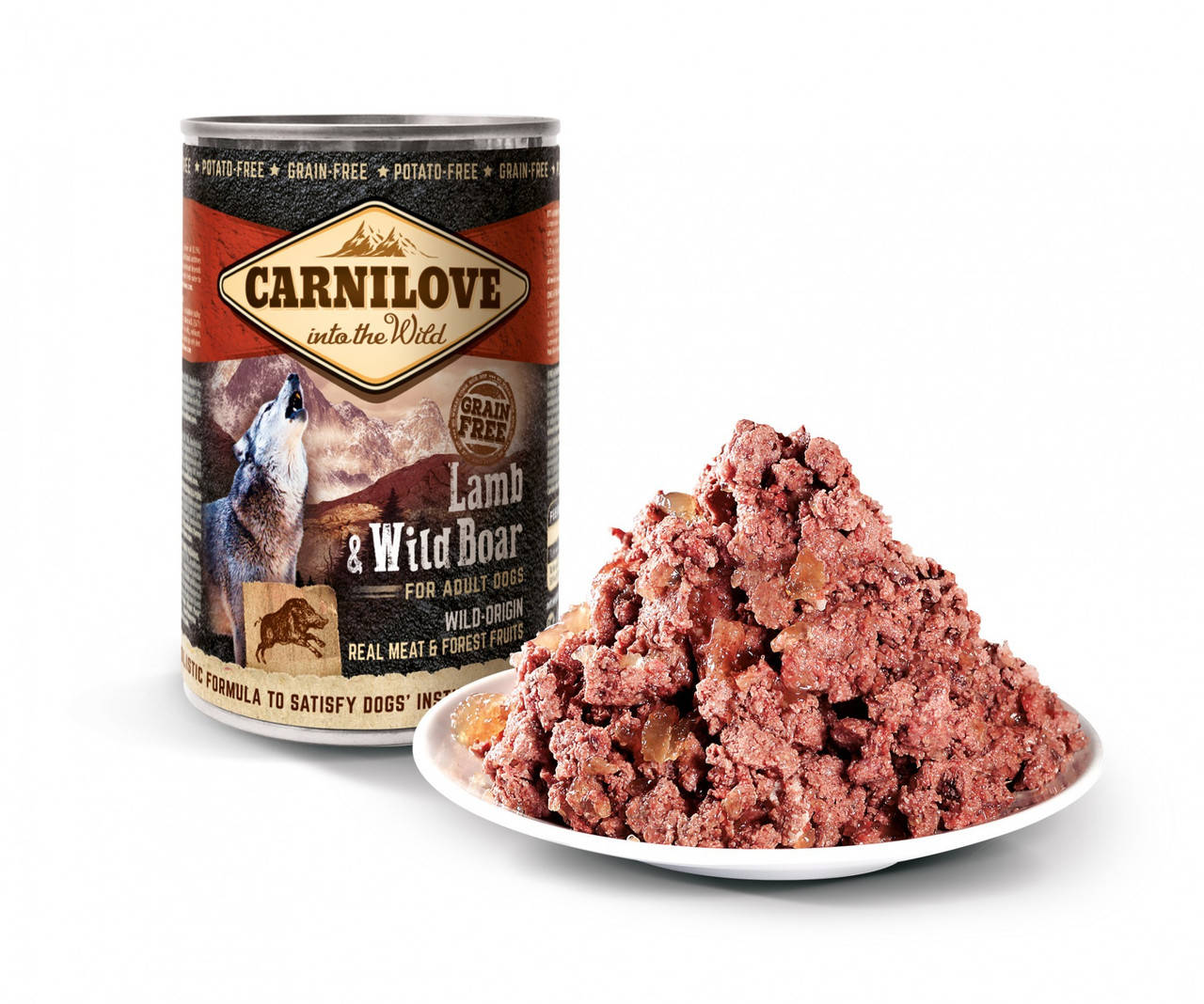

Консервы Carnilove Grain Free Dog Adult с ягненком и кабаном 400 г (НФ-00000029)