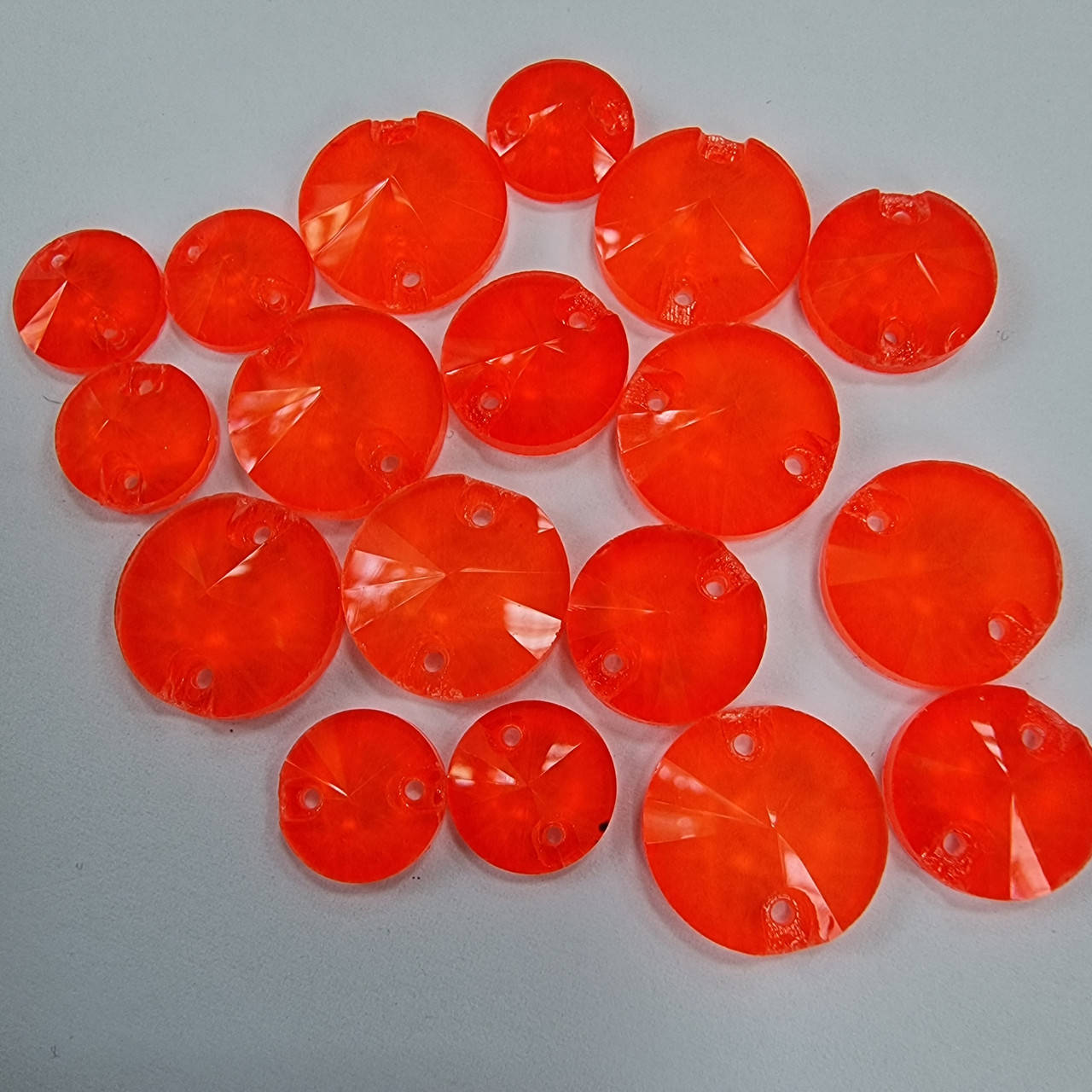 

Стразы пришивные Круги 12мм Orange Neon эконом, Розовый