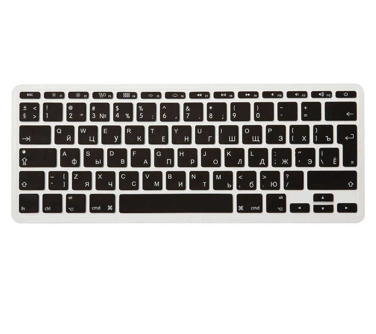 

Накладка на клавиатуру MacBook 11 с русскими буквами (Enter вертикальный), Черный