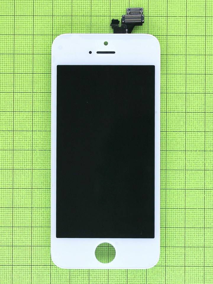 

Дисплей iPhone 5 з сенсором, білий copyAA (Tianma), Белый