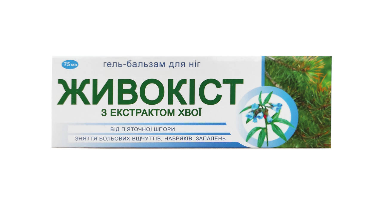 

Живокіст з екстрактом Хвої Гель-бальзам для ніг Дана Я Аптека природи 75 мл