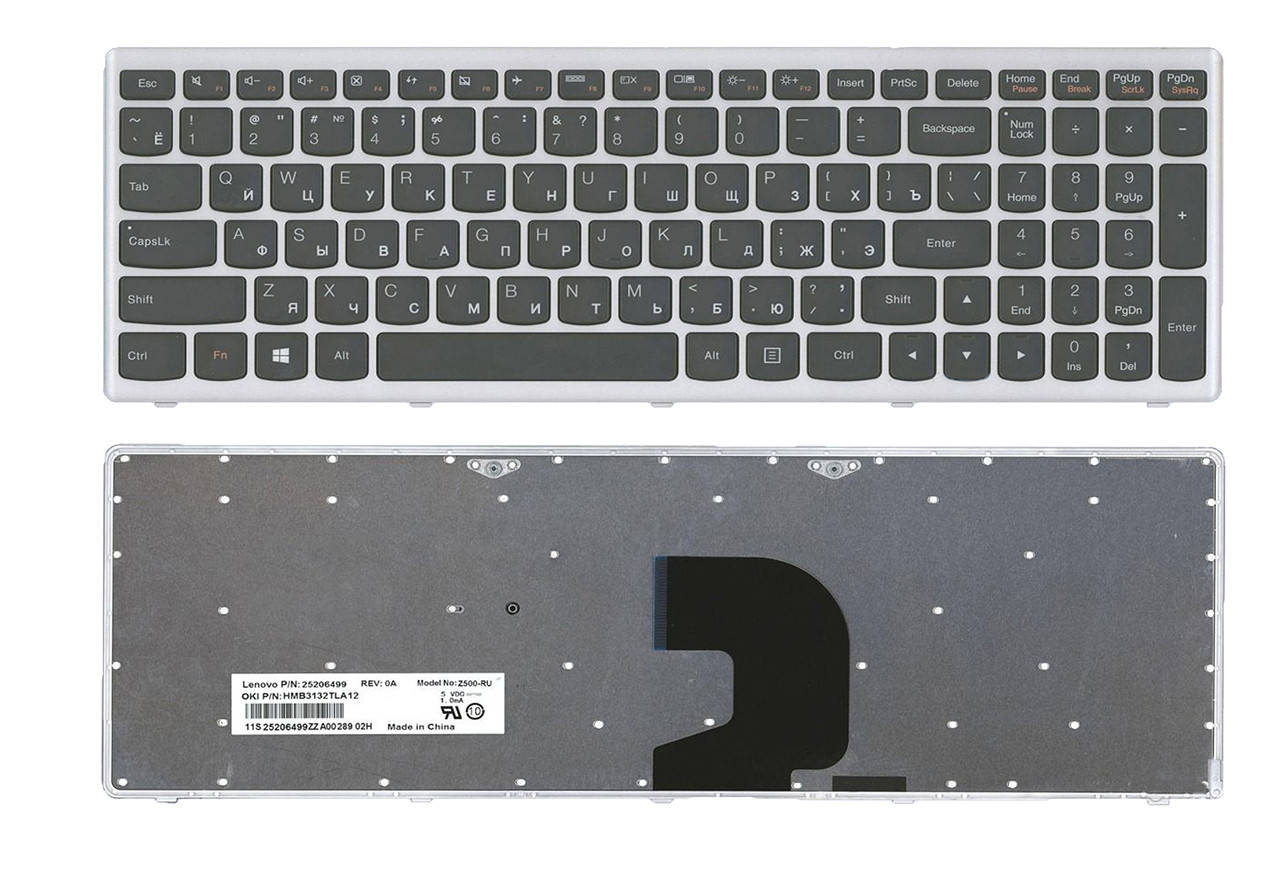 

Клавиатура для ноутбука Lenovo IdeaPad Z500 Touch, матовая (25-209281), Черный