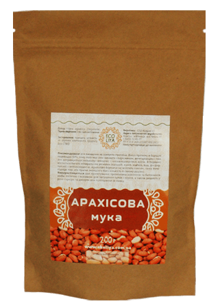 

Мука арахисовая, 200 г, Эколия