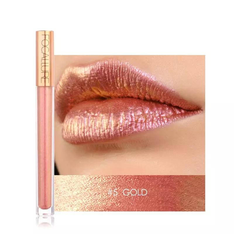 

Жидкая помада-хамелеон - Focallure Metallic Lip Gloss (05 - Gold) (10g)