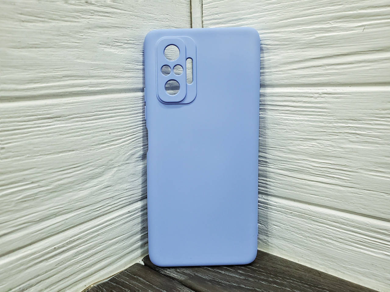 

Силиконовый чехол с микрофиброй для Xiaomi Redmi Note 10 Pro лавандовый тонкий матовый, Голубой