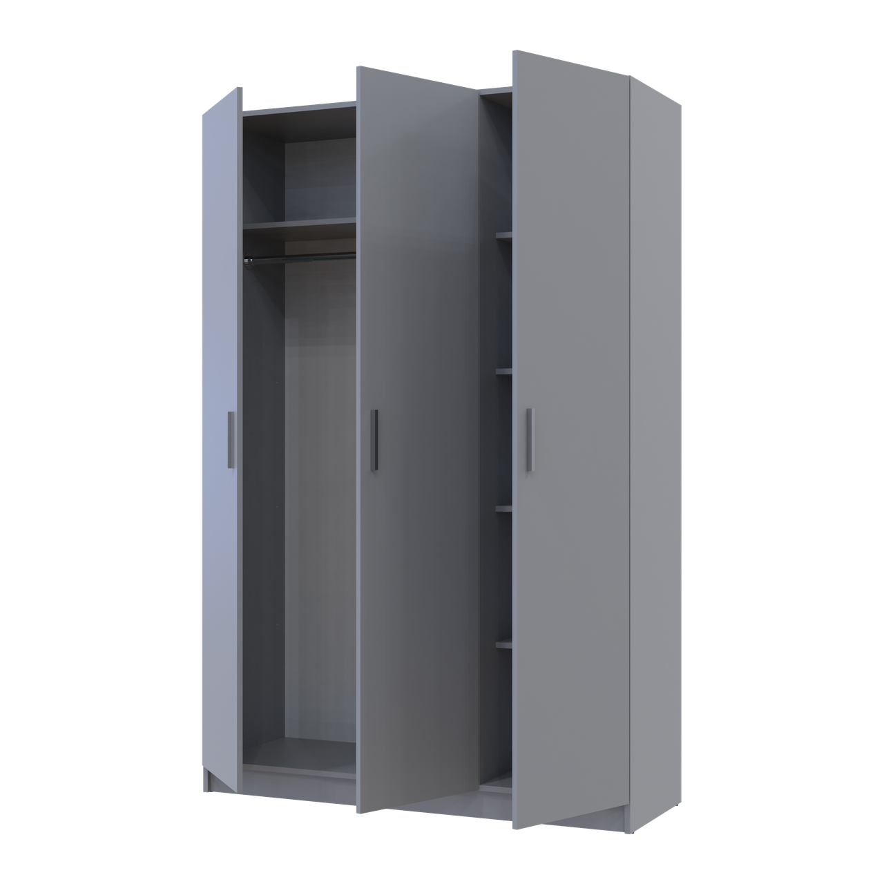 Шафа для одягу Doros Промо Сірий 3 ДСП 135х48х204 (80737765) 4
