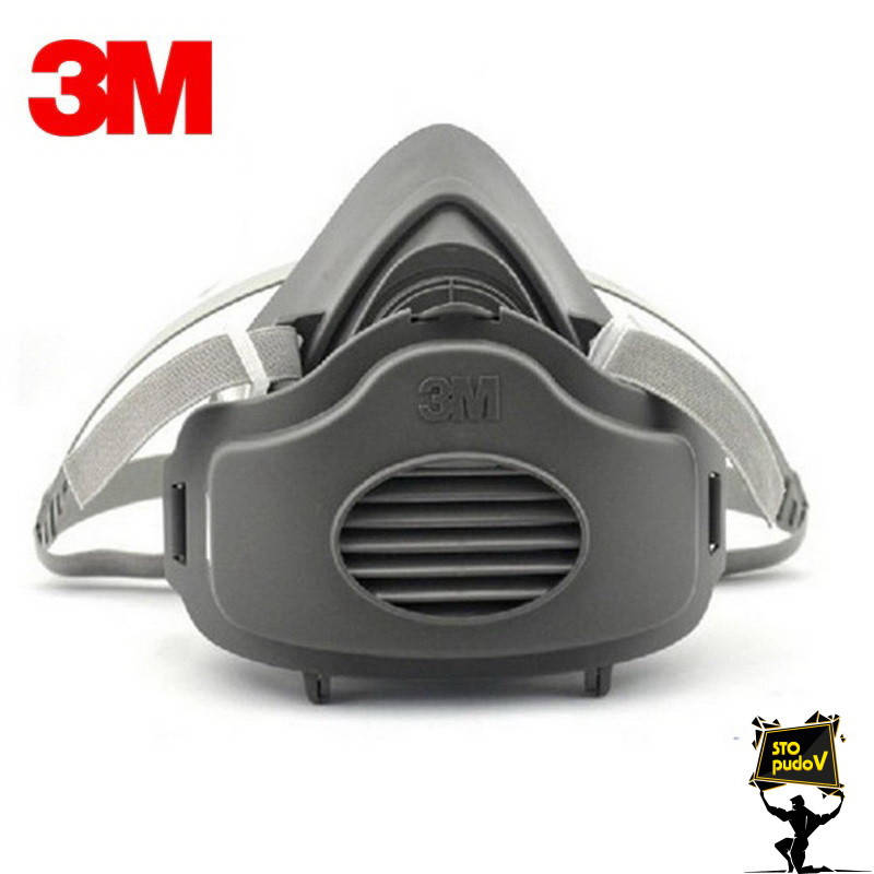 

Респиратор полумаска 3M 3200 с фильтром 3M 3701CN (1 шт), Серый