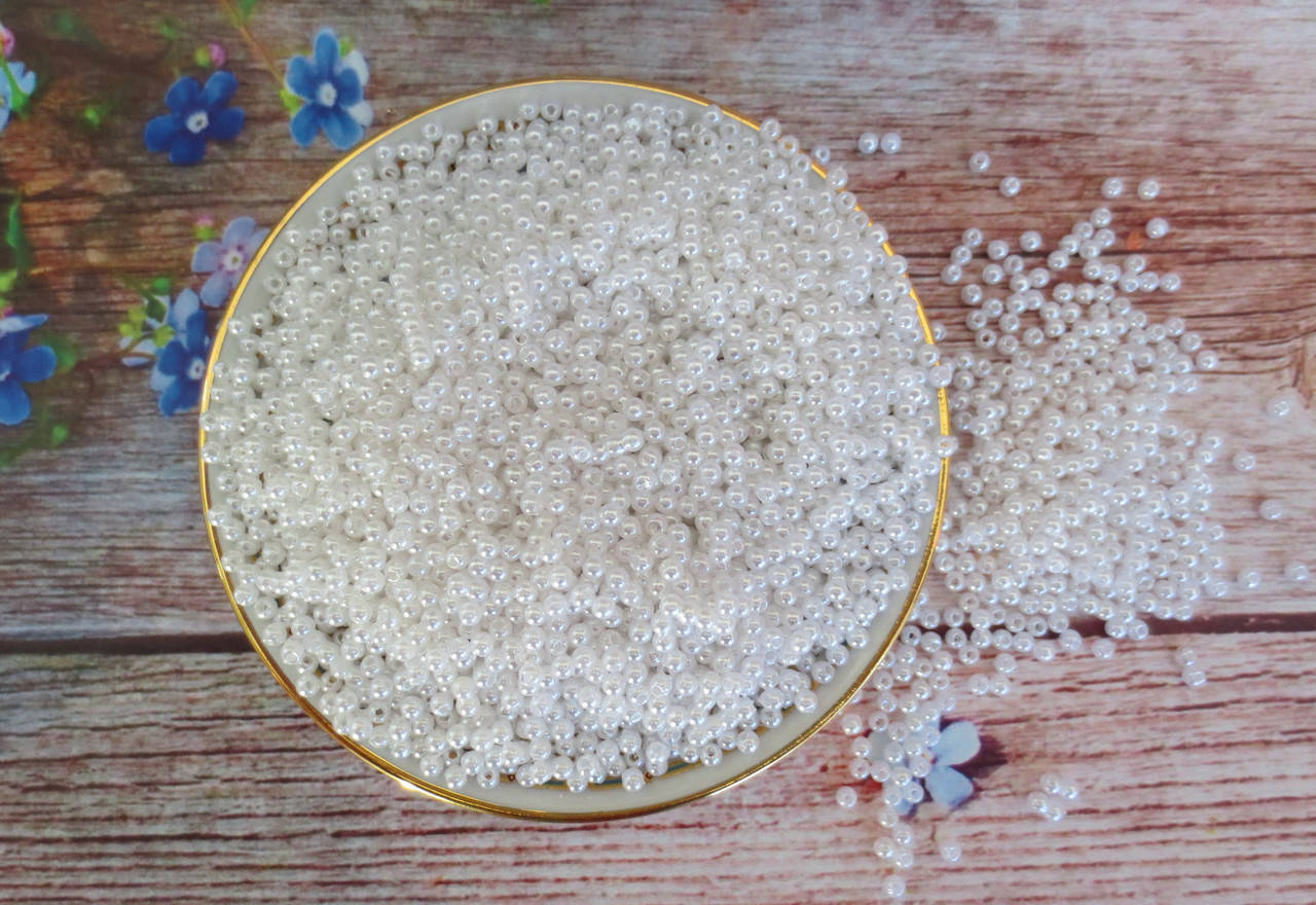 

Жемчуг дорогой искусственный, 3 мм, цвет белый, 10 грамм (~900 шт)