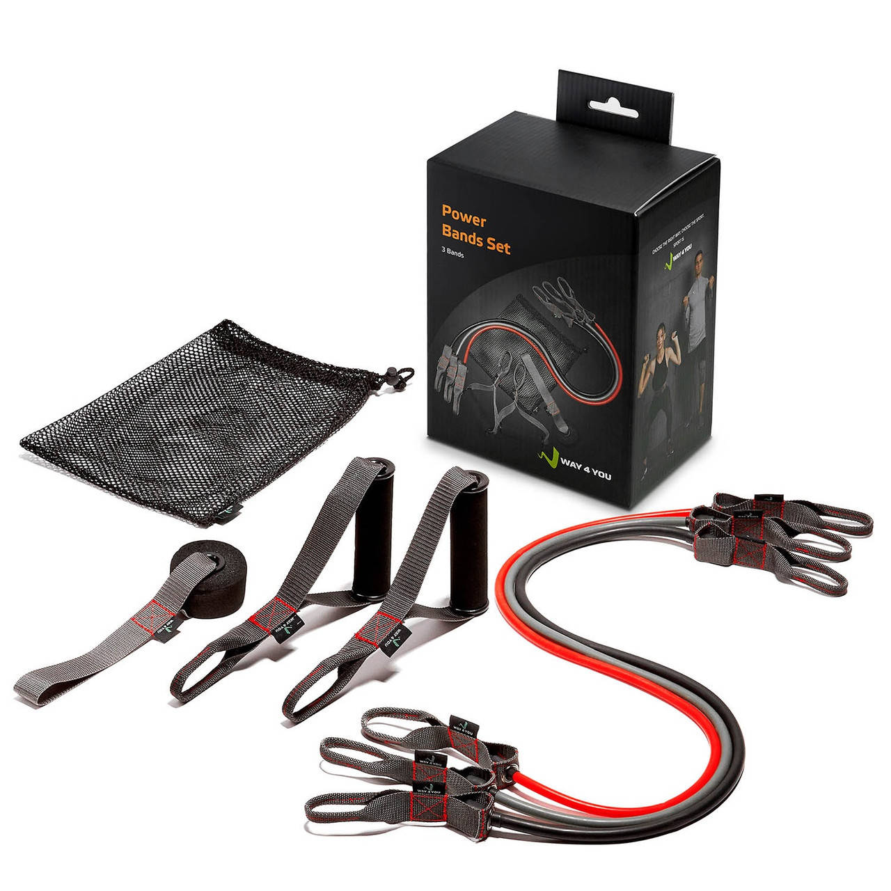 

НАБОР ЭСПАНДЕРОВ ДЛЯ ФИТНЕСА (ТРУБЧАТЫХ) WAY4YOU POWER BANDS SET