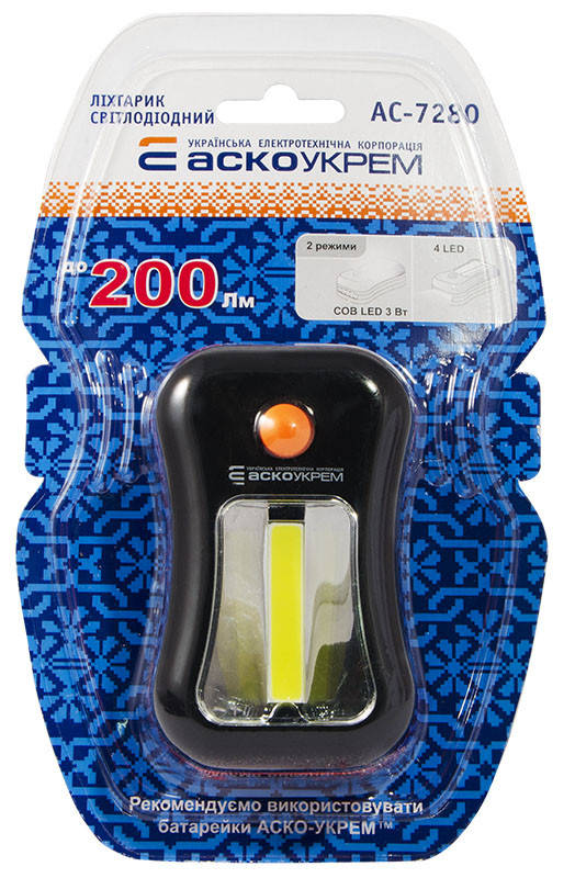 

Ліхтарик світлодіодний AC-7280 (бл. 1шт) A0240010002