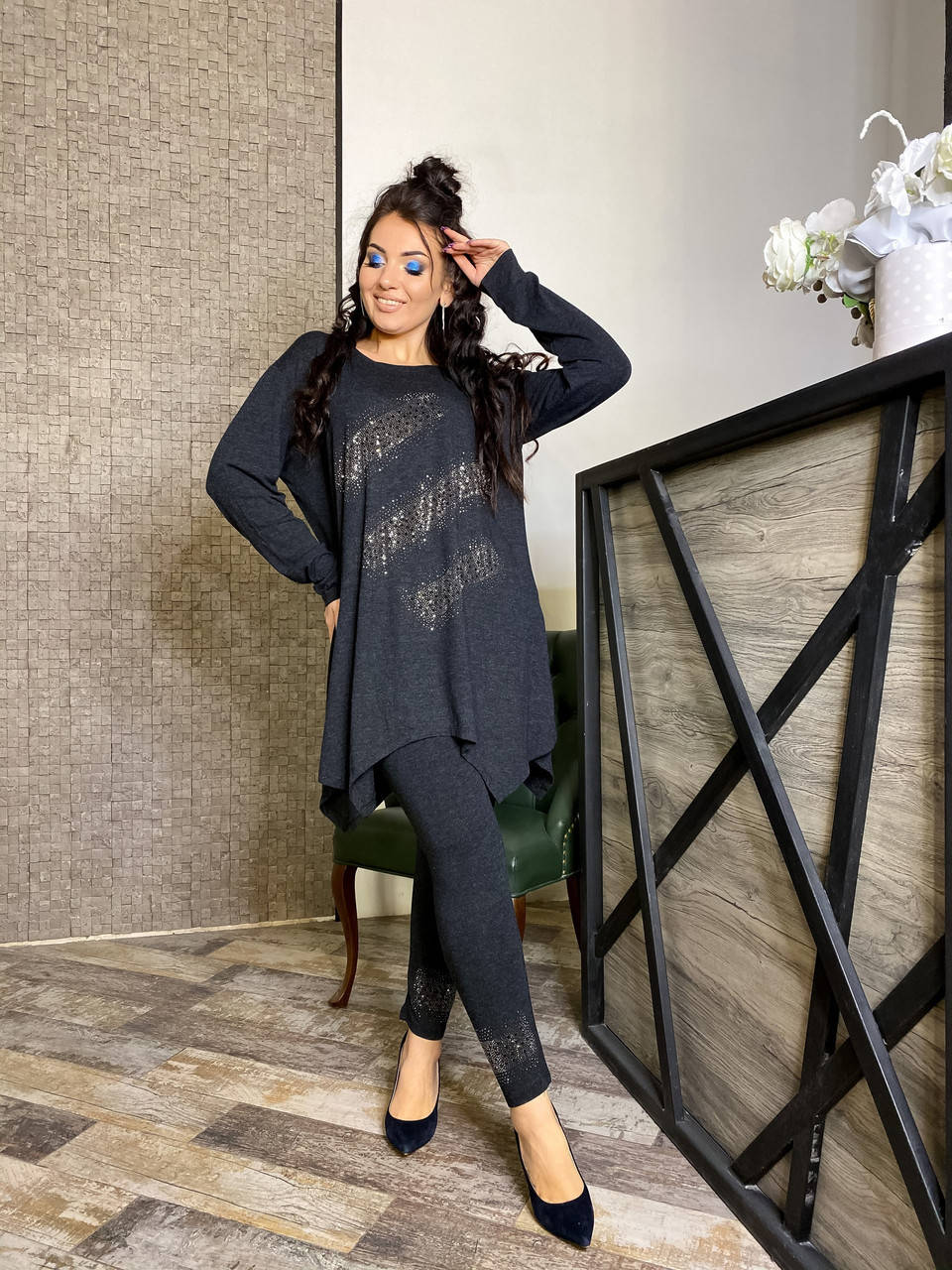 

Модный женский костюм большого размера Полосы, Разные цвета