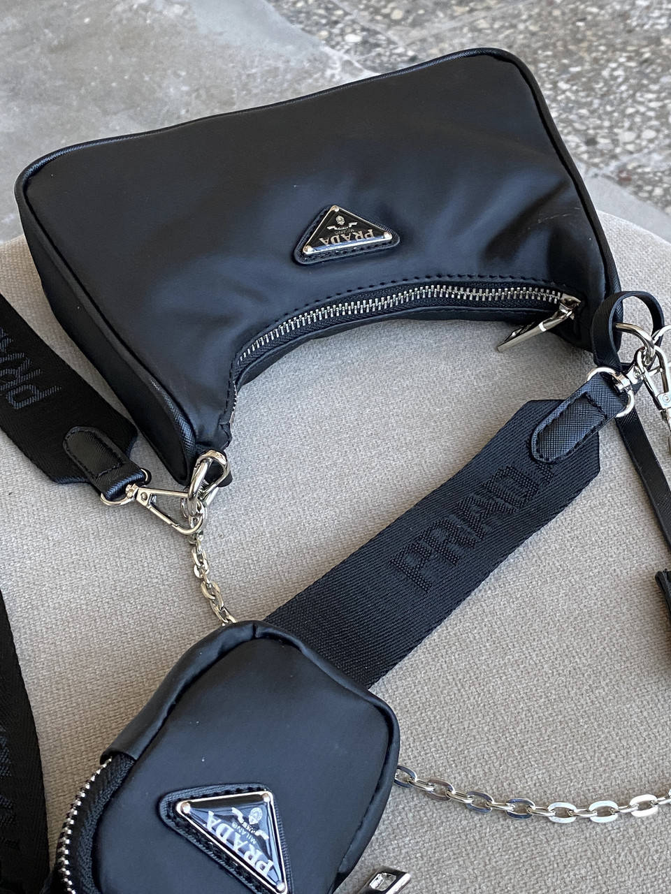 

Сумка Женская Prada Re-Edition 2005 Black Чёрного Цвета, Черный
