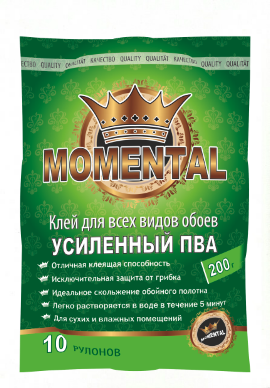 

Клей для всех видов обоев "Моментал" (200 гр.)