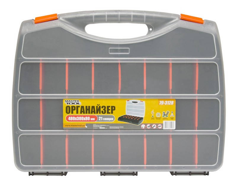 

Органайзер с ручкой MASTERTOOL 24 секции 19" (480х380х80 мм) 79-3128