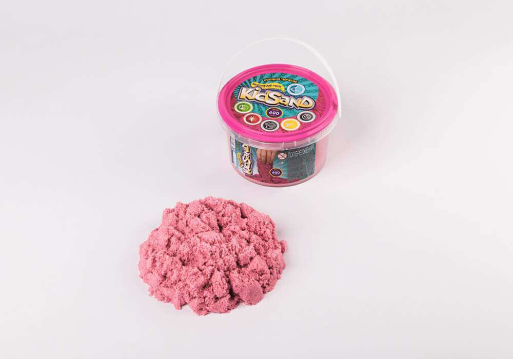 

Кинетический песок KidSand в банке 600 гр Danko Toys KS-01-05 детское творчество развивалка для детей, Разные цвета