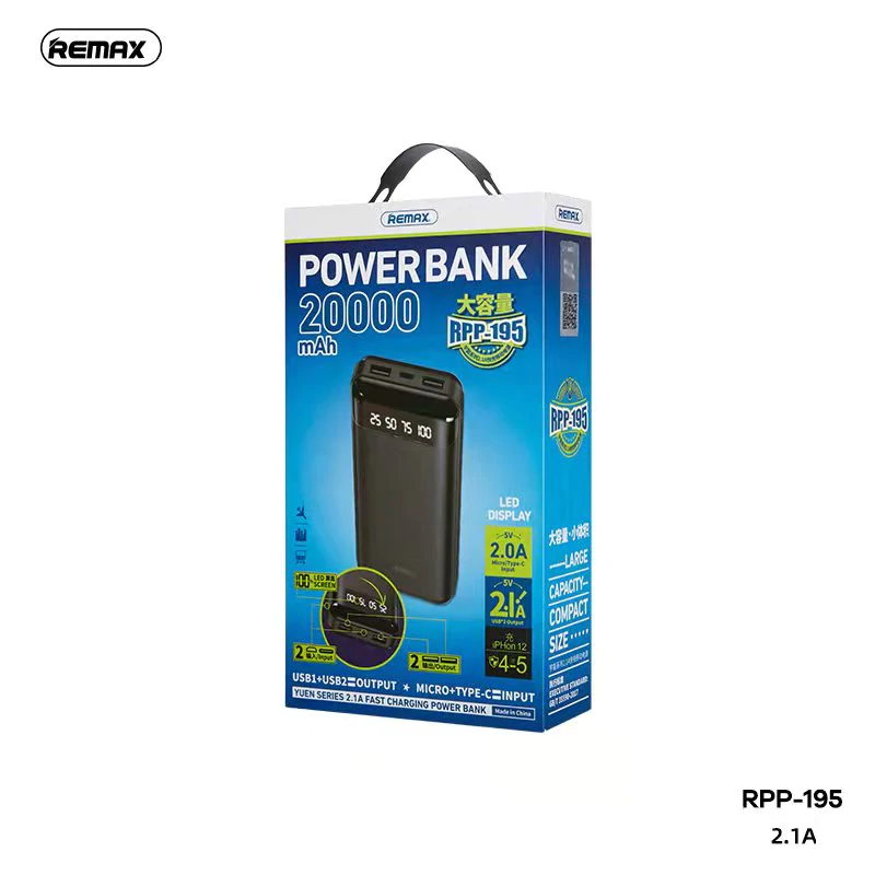 

Портативный аккумулятор Power Bank Remax RPP-195 Fast Charging 20000 mAh