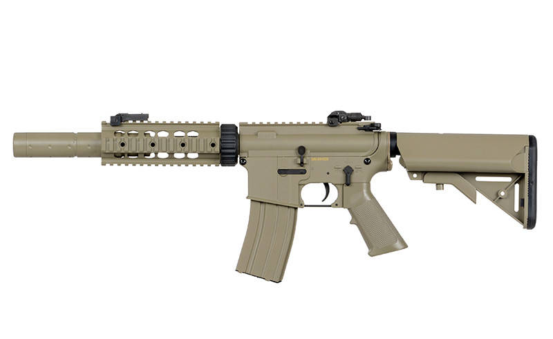

Карабин M4 CQB with silencer ABS CM.513 - Tan [CYMA] (для страйкбола)