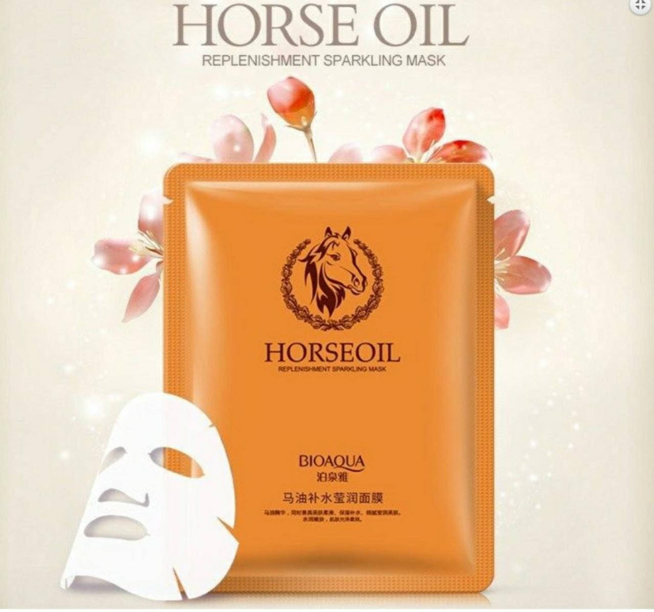 

Тканевая увлажняющая маска для лица с лошадиным маслом HORSEOIL BIOAQUA 30г.