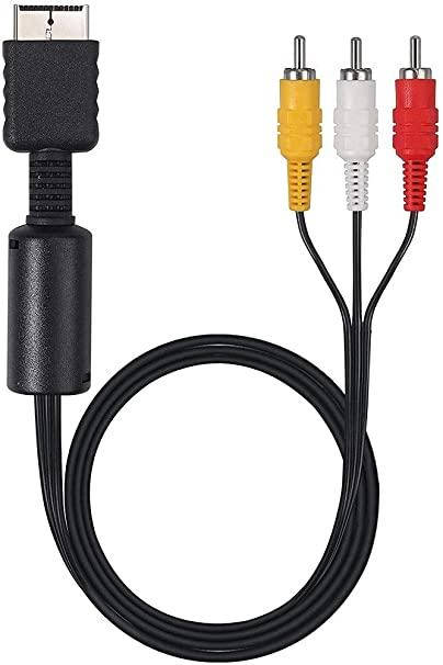 

Композитний кабель 3 RCA AV для Sony PlayStation PS1 PS2 PS3, Черный