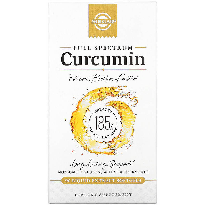 

Куркумин SOLGAR "Full Spectrum Curcumin" полного спектра (90 гелевых капсул)