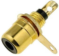 

Гнездо на панель RCA CC-116 Gold черное