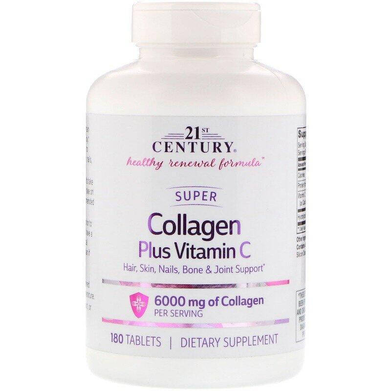 

Спортивна добавка 21st Century Super Collagen Plus Vitamin C 6000 mg 180 Tabs