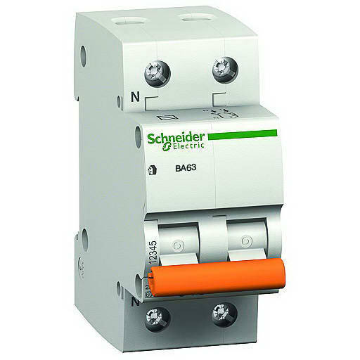 

Автоматический выключатель Schneider Electric ВА63 1П+Н 20A C
