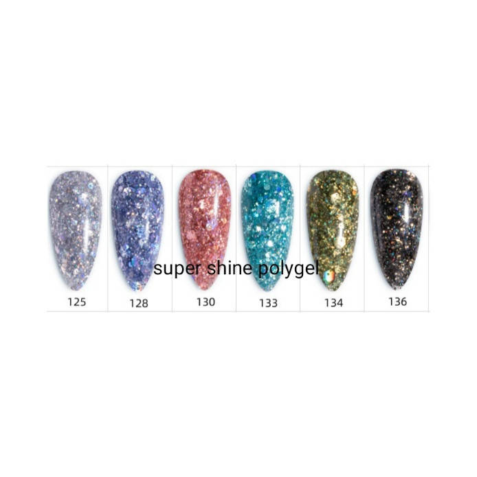 

Акрил гель ( glitter polygel) Поли гель глиттер 15 мл Queen Nails, выпороть