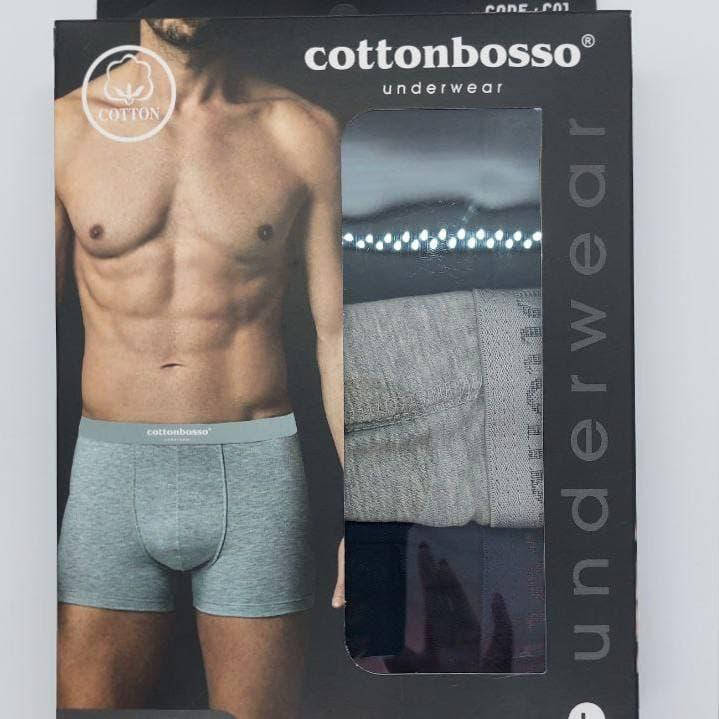 

Трусы мужские боксеры Cottonbosso ( набор 3 шт) L, Разные цвета