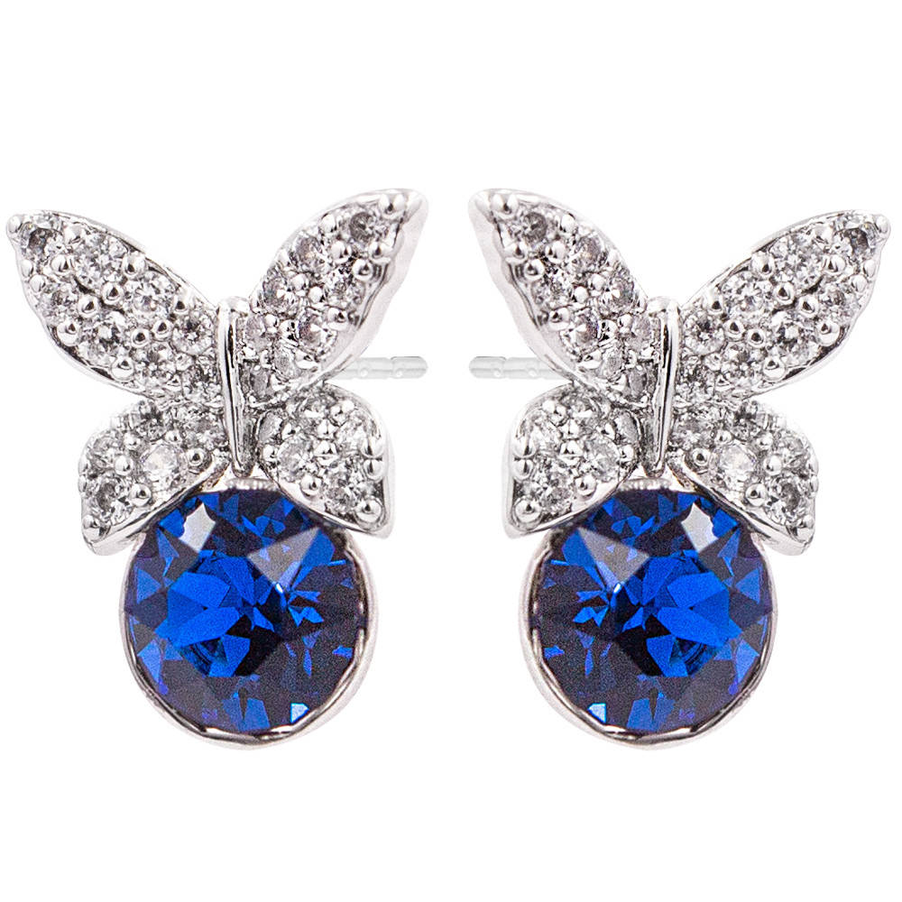 

Серьги-гвоздики Swarovski Бабочка камень 0,6 см