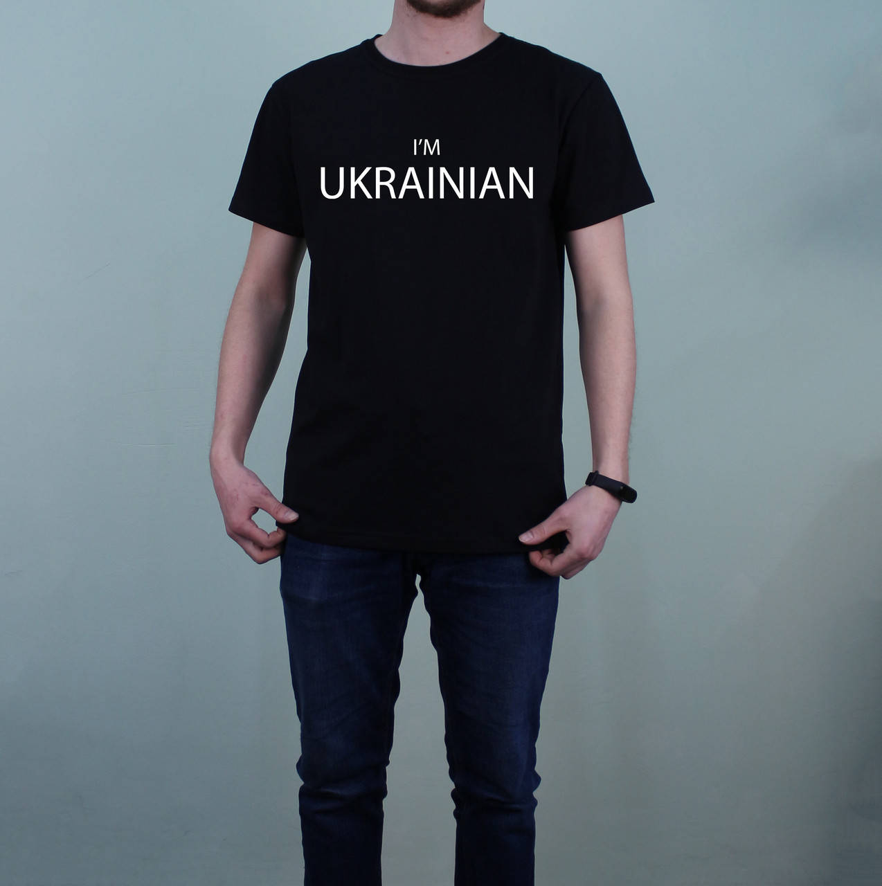 

Футболка мужская черная "I'M UKRAINIAN"