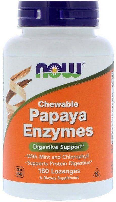 

Поддержка пищеварения Now Foods - Papaya Enzymes (180 леденцов)