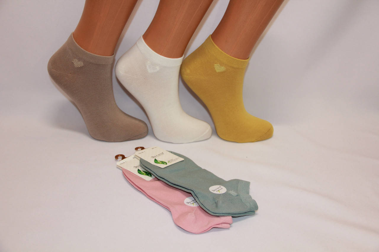 

Женские носки короткие с бамбука ЗОЛОТО Y219 36-41 ассорти Y219-1 сердечко