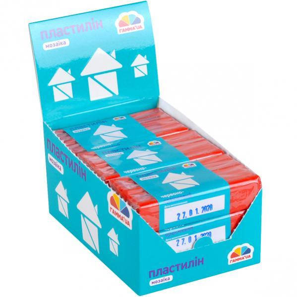 

Пластилин "Мозаїка" Красно - оранжевый 50г "Гамма"