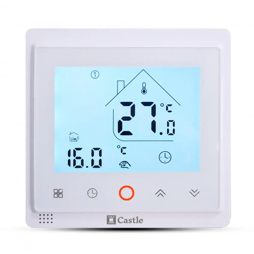 

Терморегулятор программируемый Castle с функцией Wi-Fi AC603H, Белый