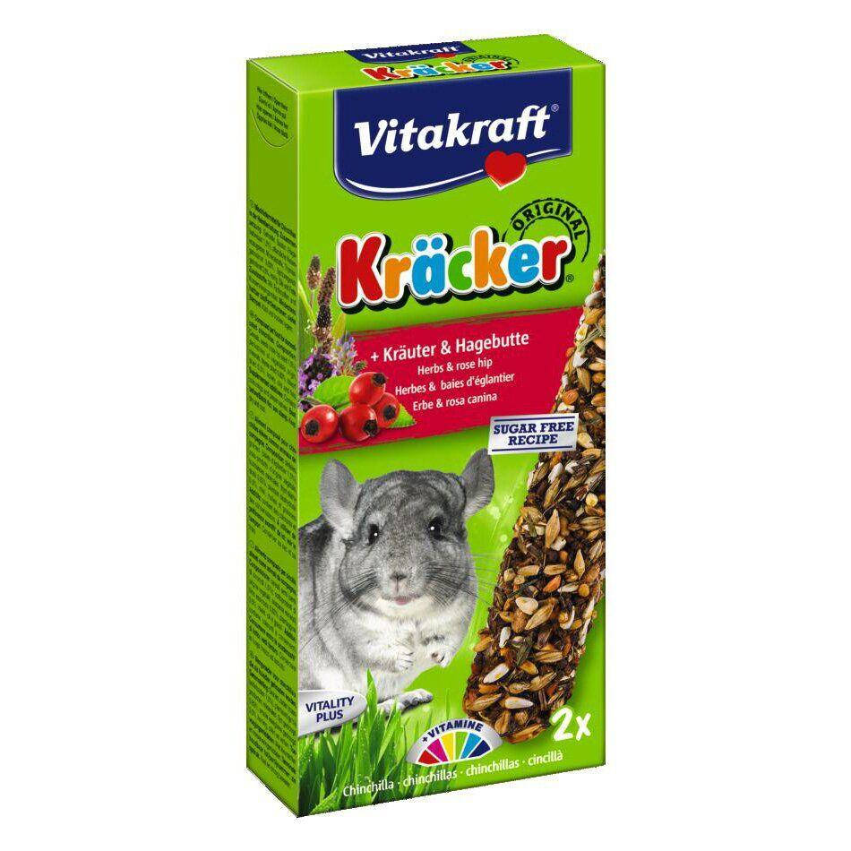 

Лакомство для шиншилл с травами Vitakraft «Kracker Original + Herbs & Rose Hip» 112 г/2 шт.