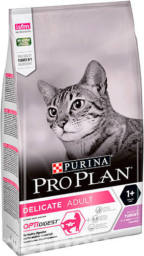 

Pro Plan Delicate Про План 10 кг с индейкой для котов с чувствительной кожей