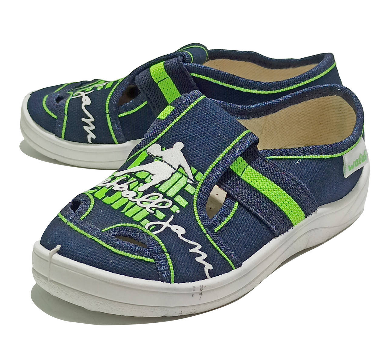 

Детские тапочки для мальчика текстильные Waldi Валди Миша Баскетбол. Размер 25, Синий