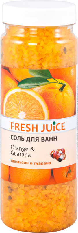 

Соль для ванн Orange&Guarana 700г Fresh Juice