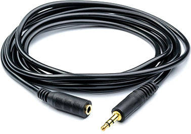

Кабель AUX подовжувач 3.5 Jack 1.5m, Black, Black, Черный