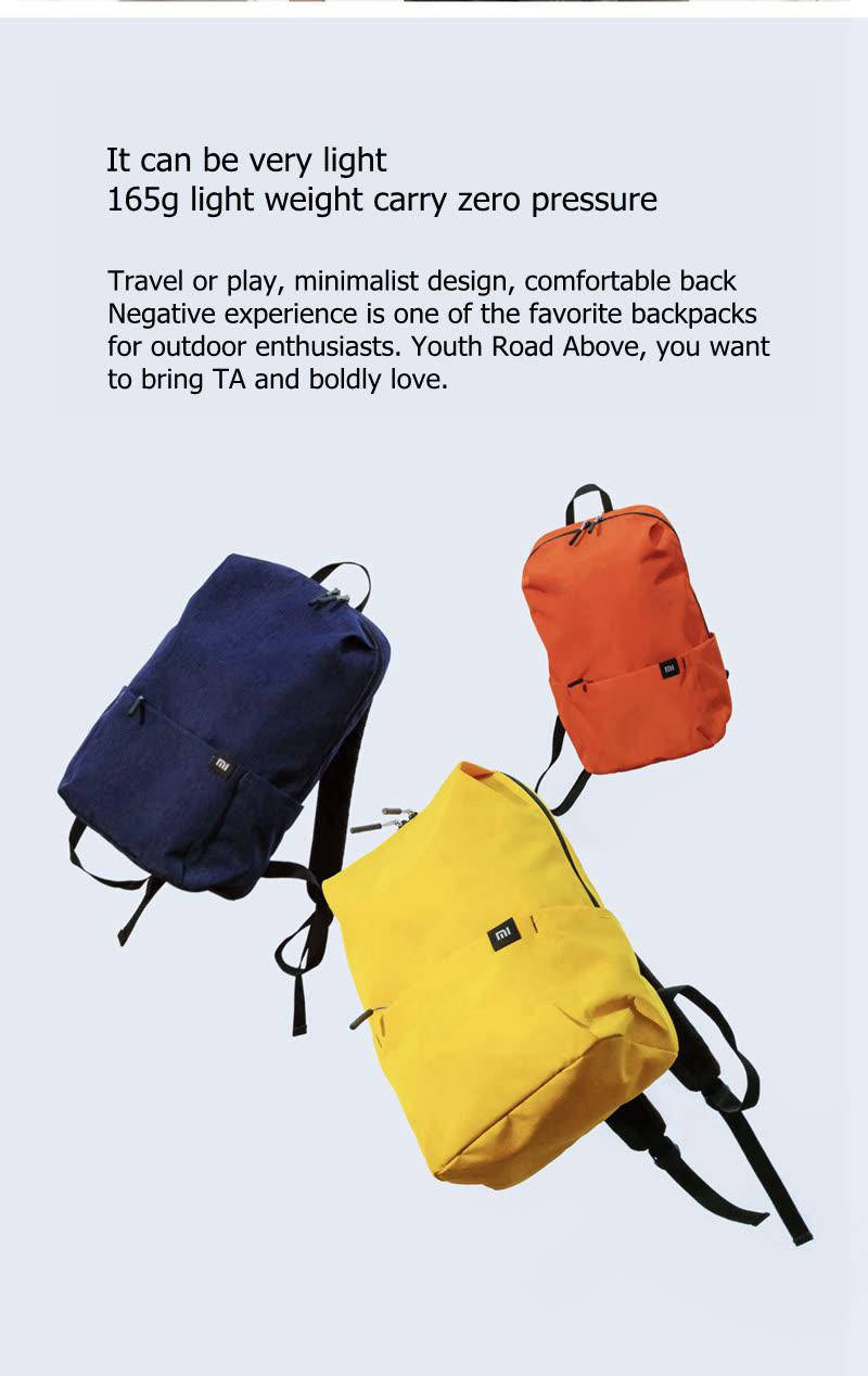 

Xiaomi Mi small backpack 10L - Модный молодёжный рюкзак Новое, Жёлтый