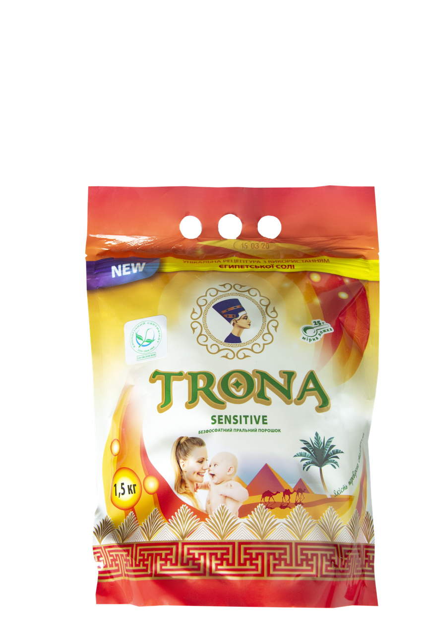 

Порошок стиральный бесфосфатный TRONA Sensitive 1,5 кг